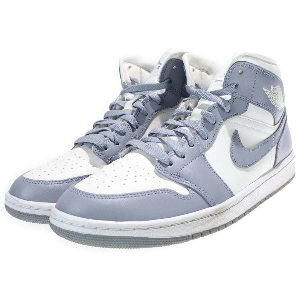 NIKE(ナイキ) WMNS AIR JORDAN 1 MID ウィメンズ エアジョーダン 1 ミッドカットスニーカー グレー/ホワイト US11.5/28.5cm BQ6472-115 レディース
