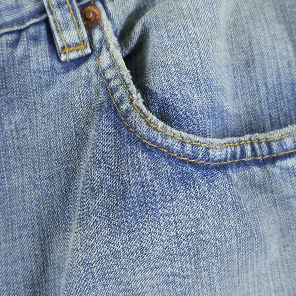 BALENCIAGA(バレンシアガ) 23AW DOUBLE FRONT WIDE LEG JEANS 767979 TPW53 ダブルフロント ワイドレッグジーンズ デニムパンツ インディゴブルー