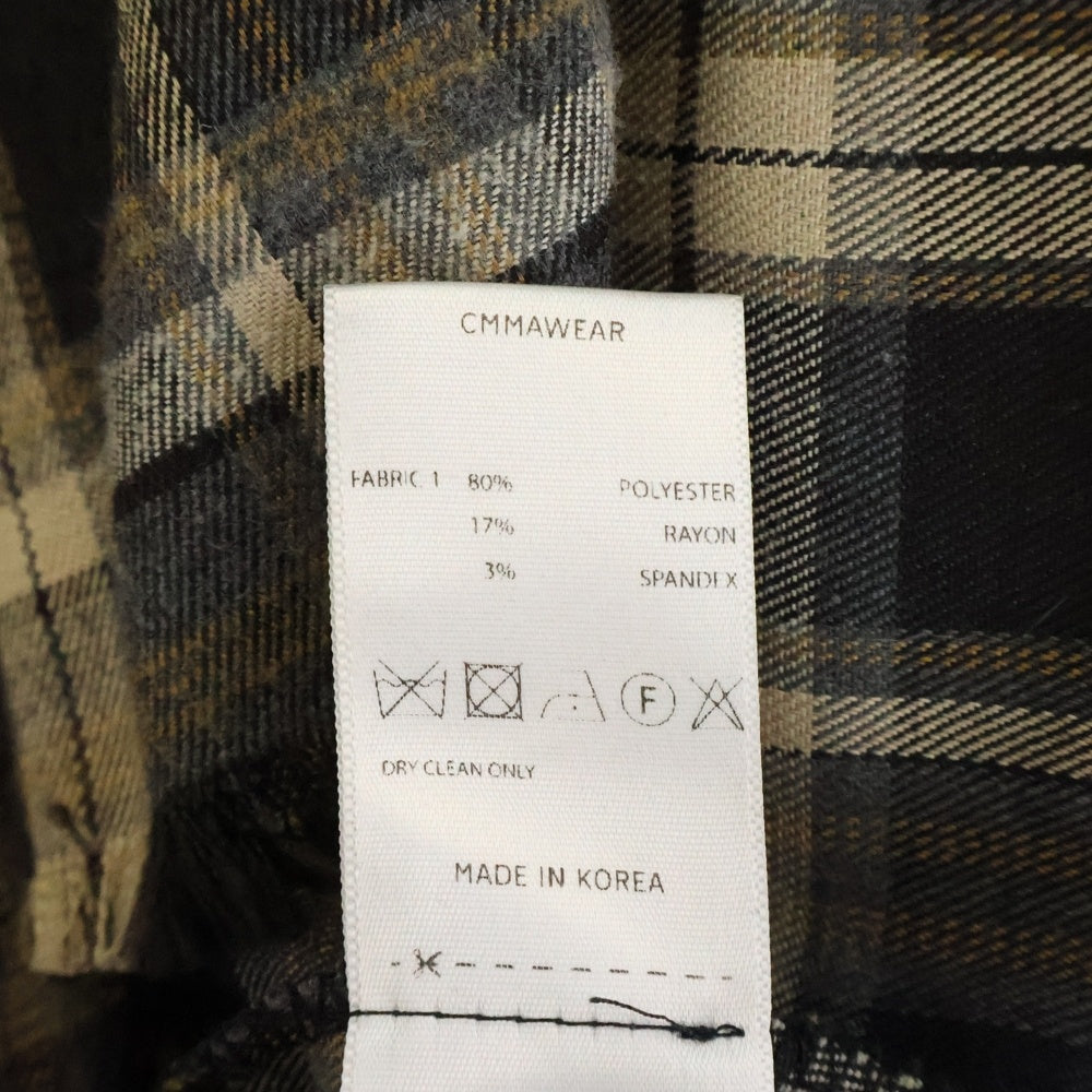 cmmawear(コマウェア) kogarashi flannel shirt コガラシ フランネルシャツ チェック 長袖シャツ ダークグレー