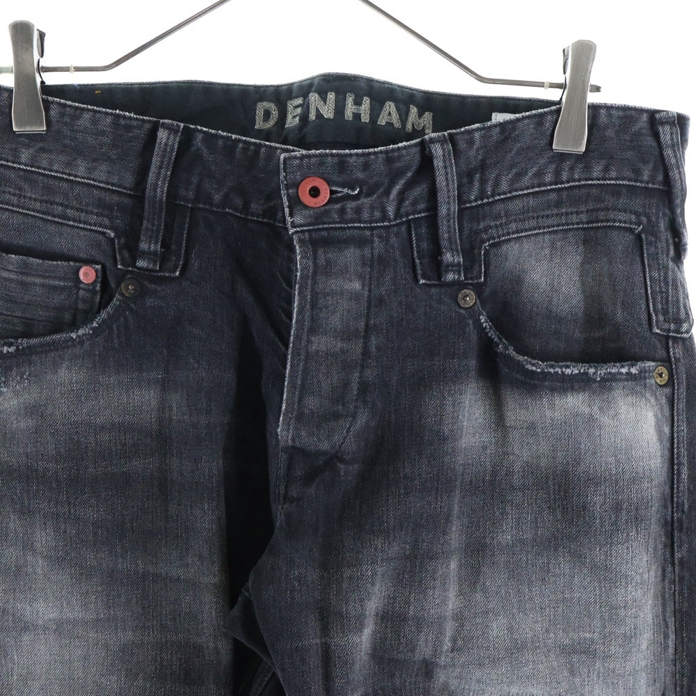 DENHAM(デンハム) Damaged Skin Slim Fit Pants 01-22-01-11-032 ダメージ加工 スキン スリムフィット デニムパンツ ブラック