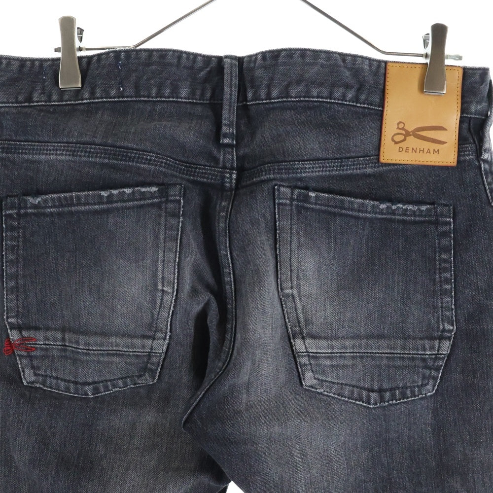 DENHAM(デンハム) Damaged Skin Slim Fit Pants 01-22-01-11-032 ダメージ加工 スキン スリムフィット デニムパンツ ブラック