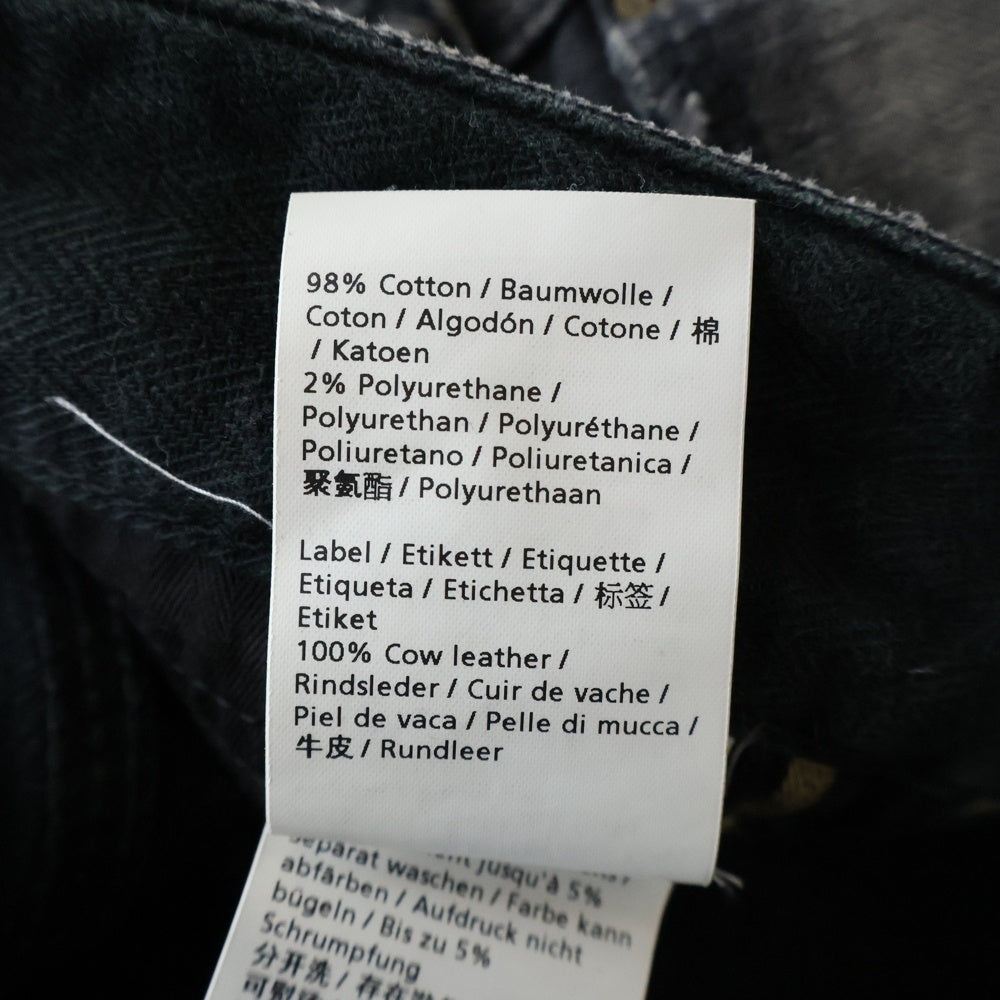 DENHAM(デンハム) Damaged Skin Slim Fit Pants 01-22-01-11-032 ダメージ加工 スキン スリムフィット デニムパンツ ブラック