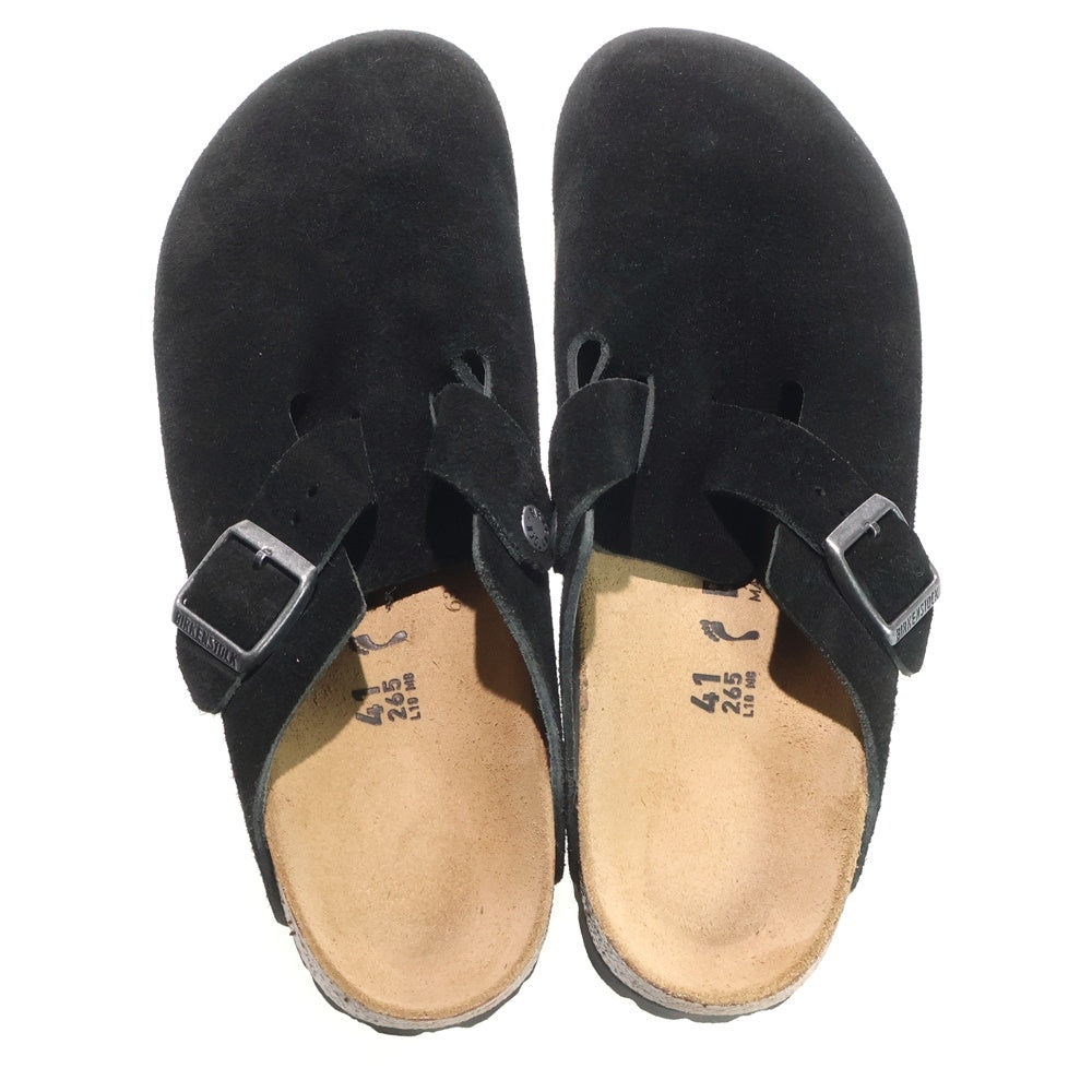 BIRKENSTOCK(ビルケンシュトック) Boston LEVE Black 1027067 ボストン スエードサンダル ブラック