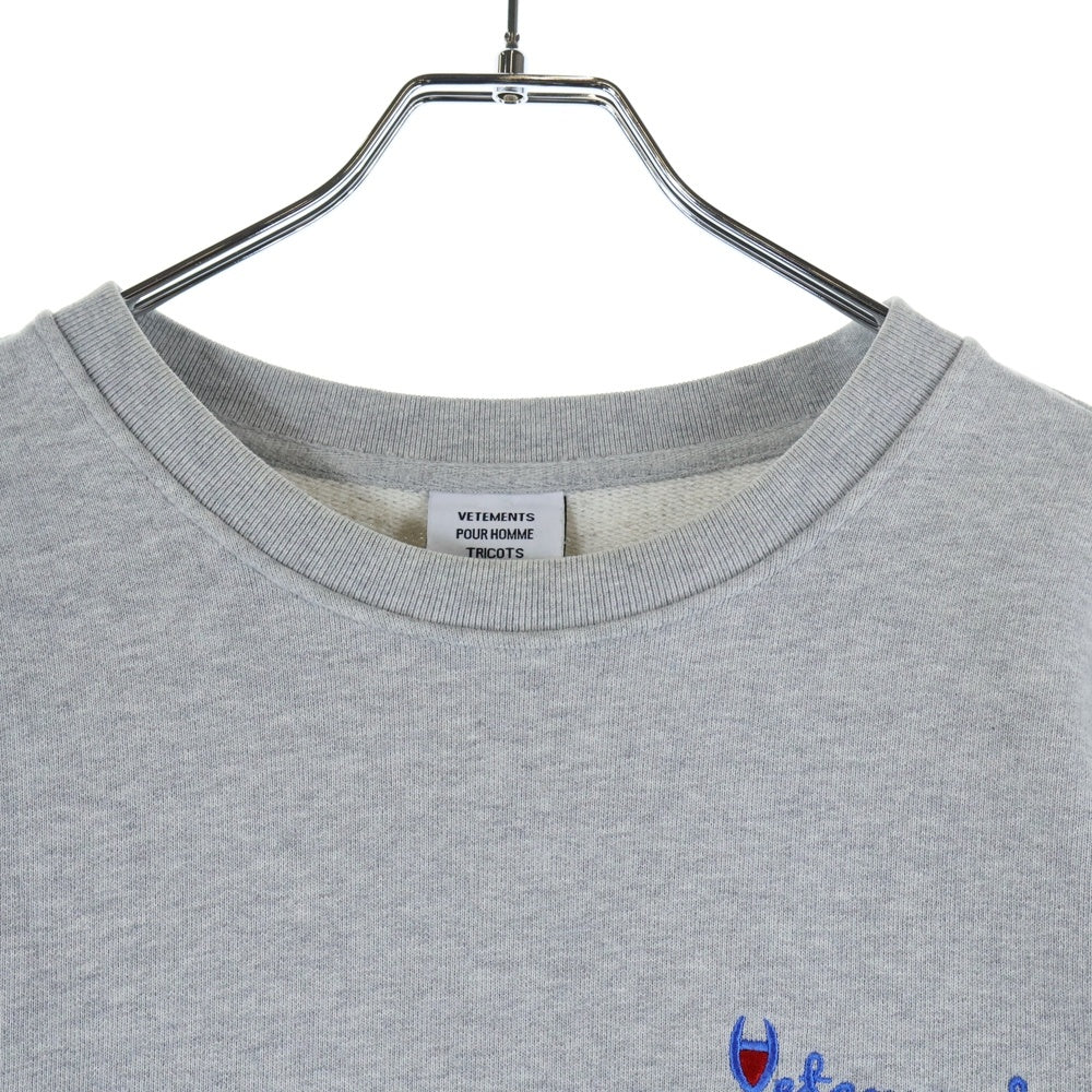 VETEMENTS(ヴェトモン) 16SS ×Champion Sweat MS16TP26 スウェットトレーナー グレー
