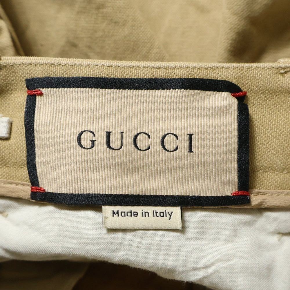 GUCCI(グッチ) コットン 2タックハーフパンツ ショーツ レディース 752104 ZAC04 ベージュ
