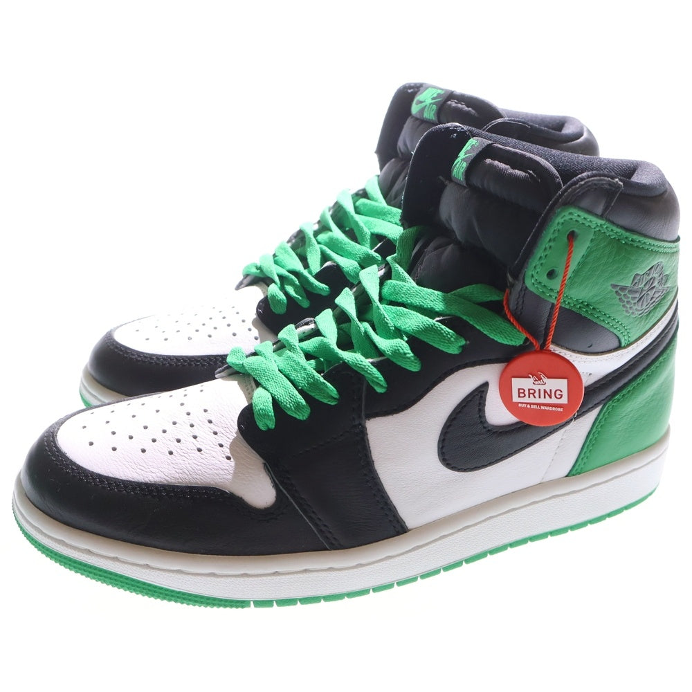 NIKE(ナイキ) AIR JORDAN 1 RETRO HIGH OG LUCKY GREEN エアジョーダン レトロ ラッキーグリーン ハイカットスニーカー グリーン/ブラック US9/27cm DZ5485-031