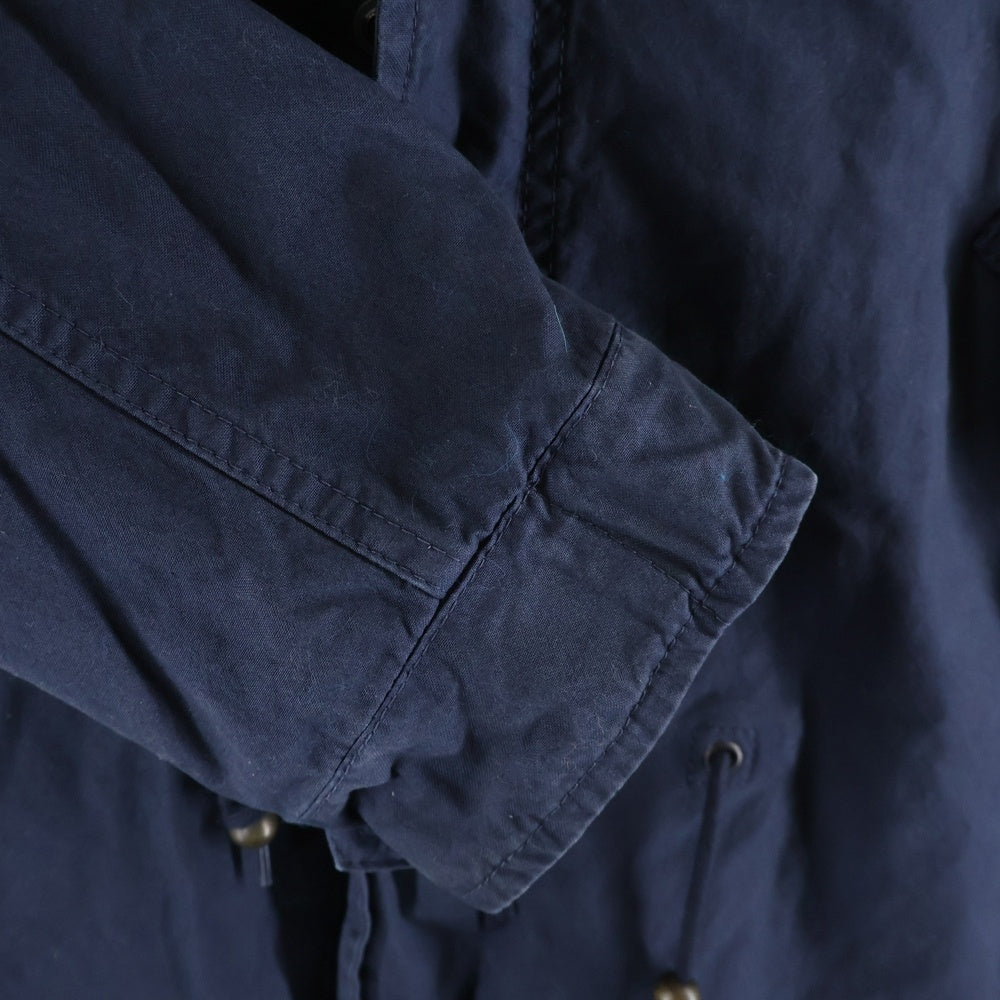 Mr&Mr's ITALY(ミスターアンドミセスイタリー) リアルファー モッズコート アウター ネイビー/ブルー