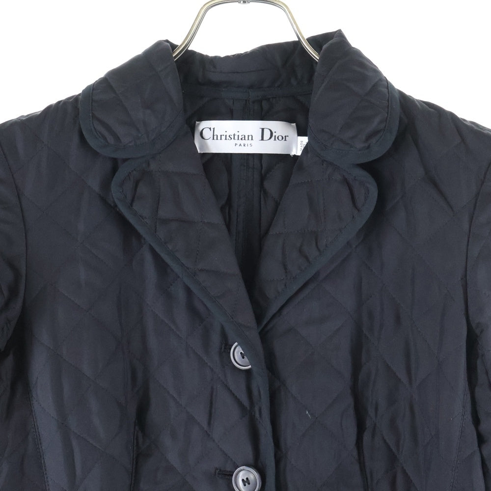 Christian Dior(クリスチャンディオール) シルク キルティング 中綿 ジャケット ブラック レディース 917V08A6634