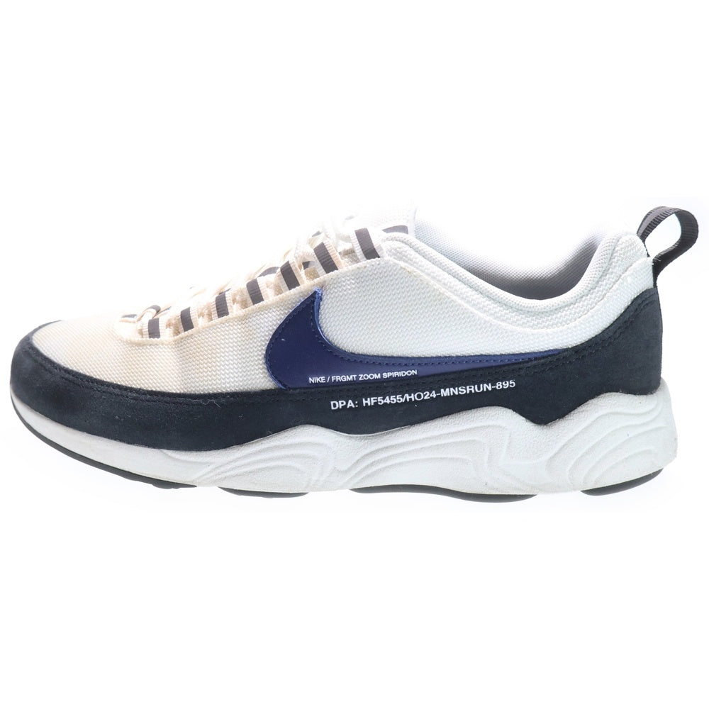 NIKE(ナイキ) × FRAGMENT AIR ZOOM SPIRIDON SP BLUE VOID フラグメント エア ズーム スピリドン ローカットスニーカー ホワイト US9.5/27.5cm HF5455-100