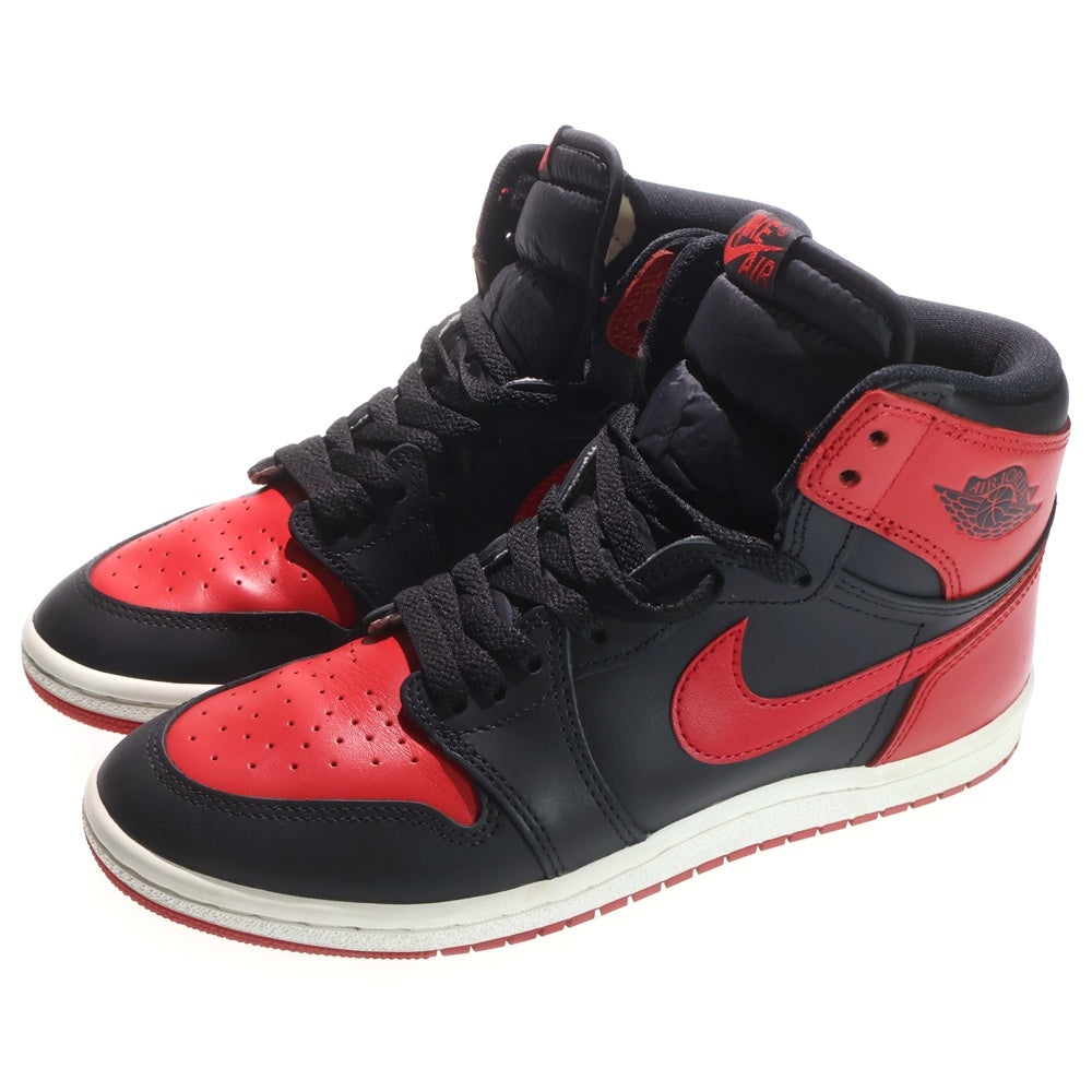 NIKE(ナイキ) AIR JORDAN 1 HIGH 85 Bred HV6674-067 エアジョーダン1 ハイ 85 ブレッド ハイカットスニーカー シューズ ブラック/レッド US8.5/26.5cm