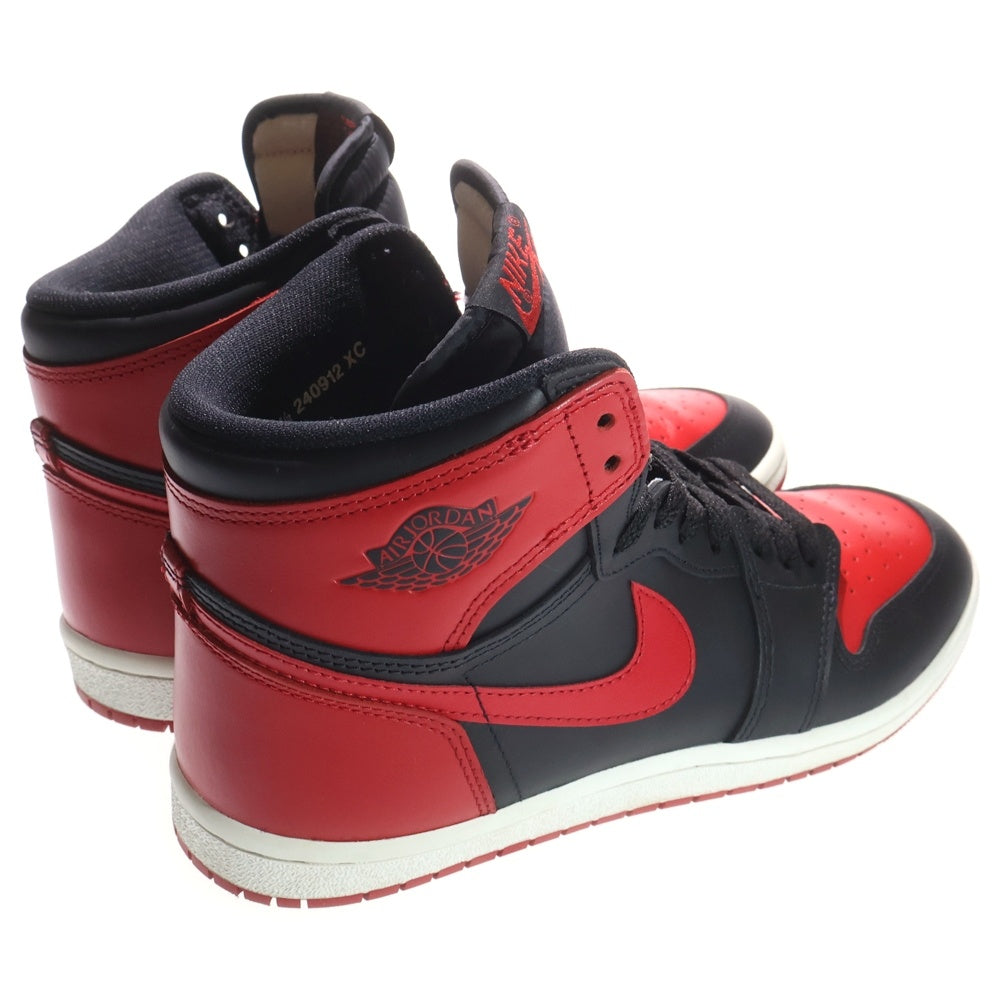 NIKE(ナイキ) AIR JORDAN 1 HIGH 85 Bred HV6674-067 エアジョーダン1 ハイ 85 ブレッド ハイカットスニーカー シューズ ブラック/レッド US8.5/26.5cm