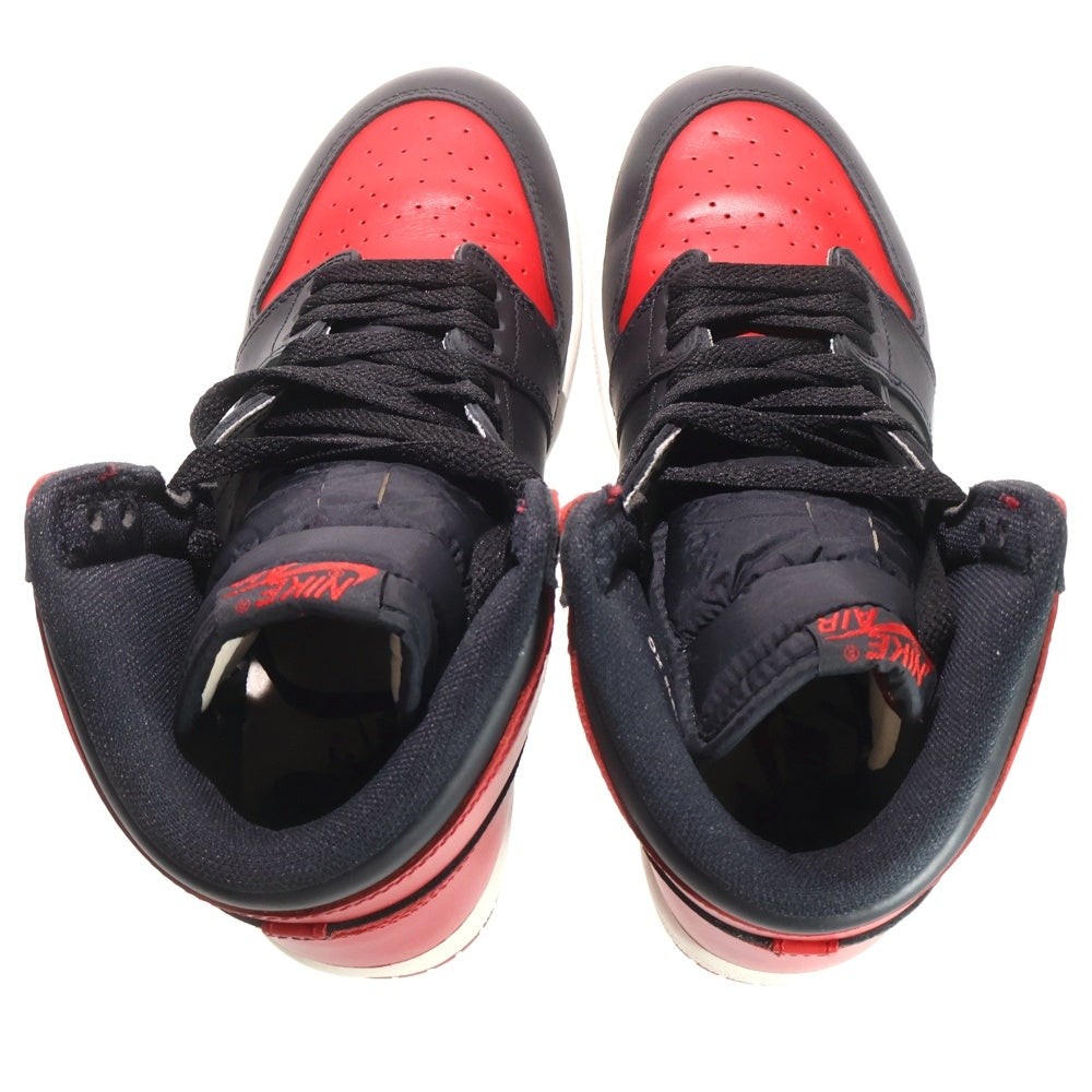 NIKE(ナイキ) AIR JORDAN 1 HIGH 85 Bred HV6674-067 エアジョーダン1 ハイ 85 ブレッド ハイカットスニーカー シューズ ブラック/レッド US8.5/26.5cm