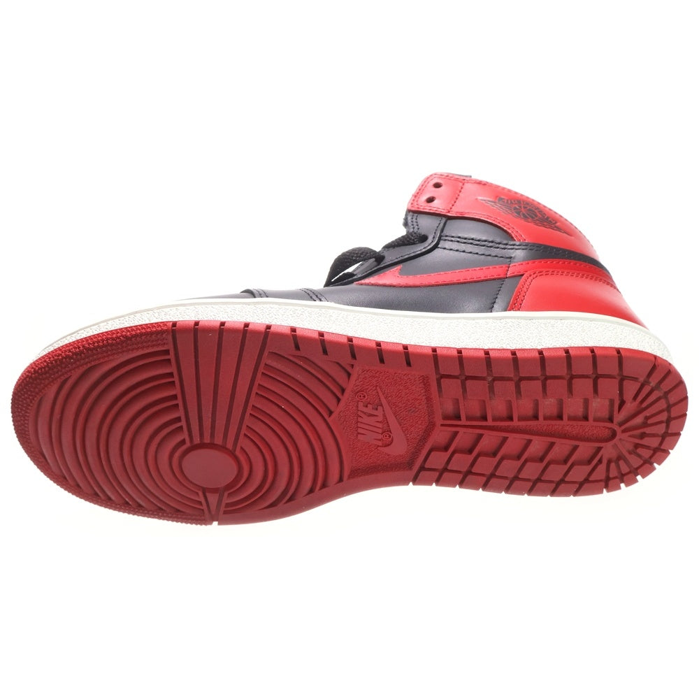 NIKE(ナイキ) AIR JORDAN 1 HIGH 85 Bred HV6674-067 エアジョーダン1 ハイ 85 ブレッド ハイカットスニーカー シューズ ブラック/レッド US8.5/26.5cm