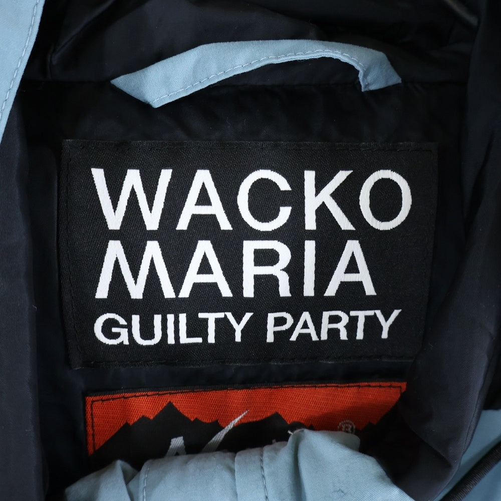 WACKO MARIA(ワコマリア) 24SS ×NANGA Mountain Hoodie 24SB-001 ×ナンガ ナイロン マウンテンパーカー フーディー ブルー