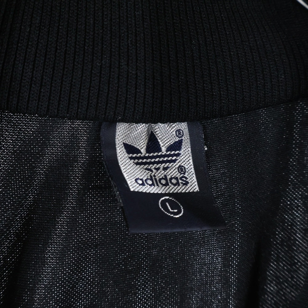 adidas(アディダス) 胸ロゴ刺繍 トラックジャケット ブラック/レッド