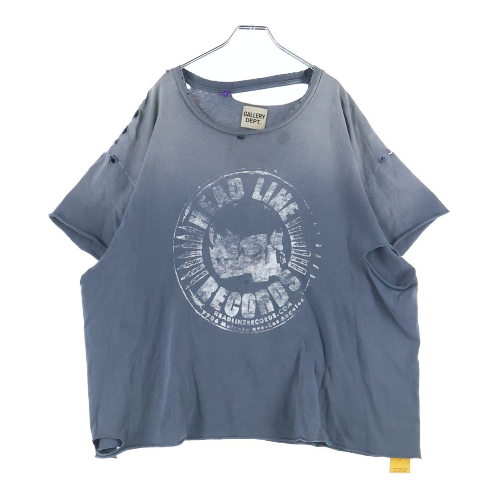 GALLERY DEPT.(ギャラリーデプト) Grailed HEAD LINE RECORDS ダメージ加工 半袖Tシャツ カットソー グレー