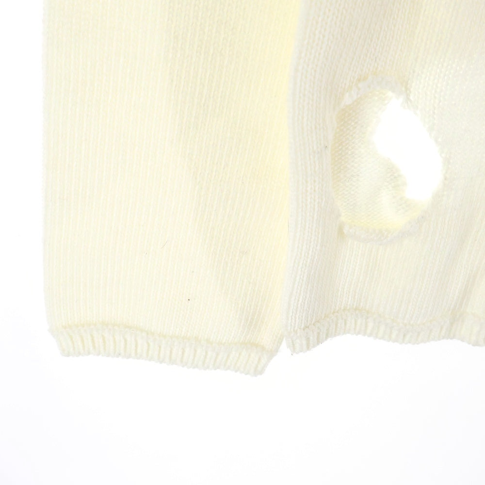 COMME des GARCONS(コムデギャルソン) Black hall Sweater 1G-N001 ブラックホール 長袖セーター ホワイト