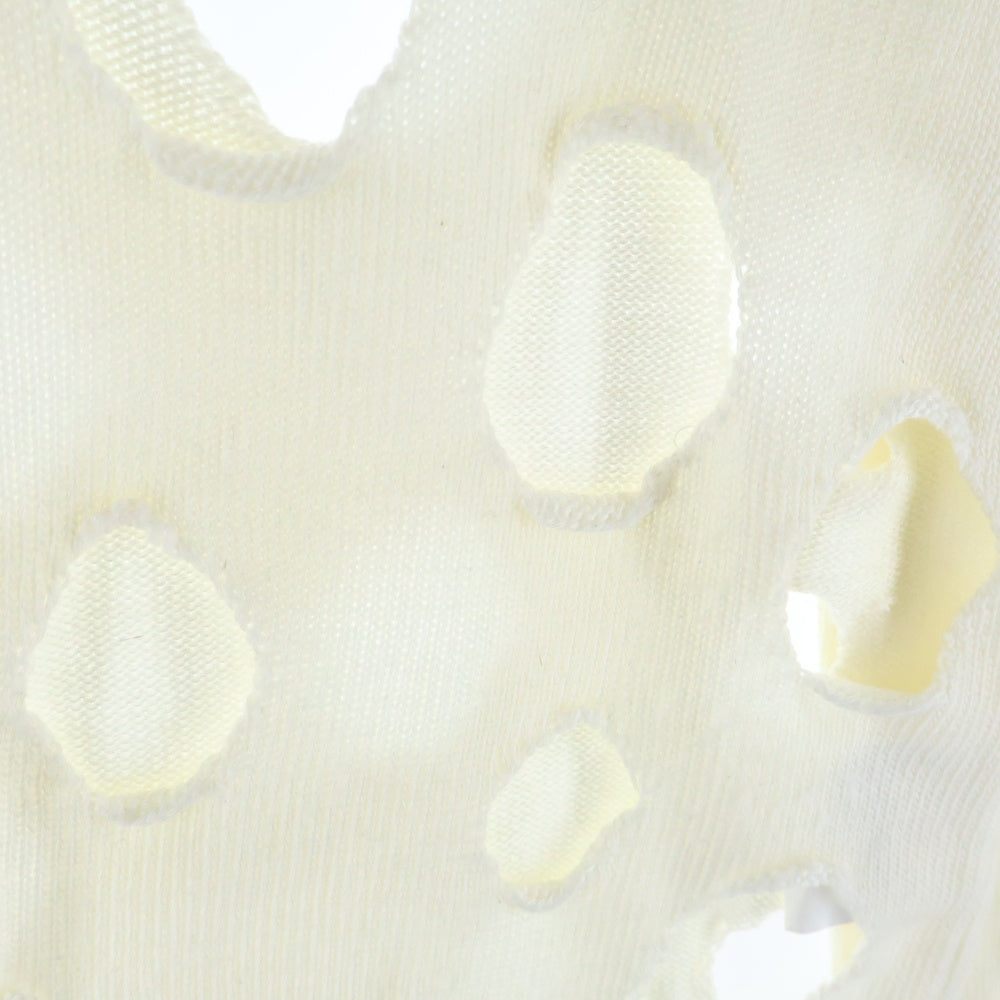 COMME des GARCONS(コムデギャルソン) Black hall Sweater 1G-N001 ブラックホール 長袖セーター ホワイト