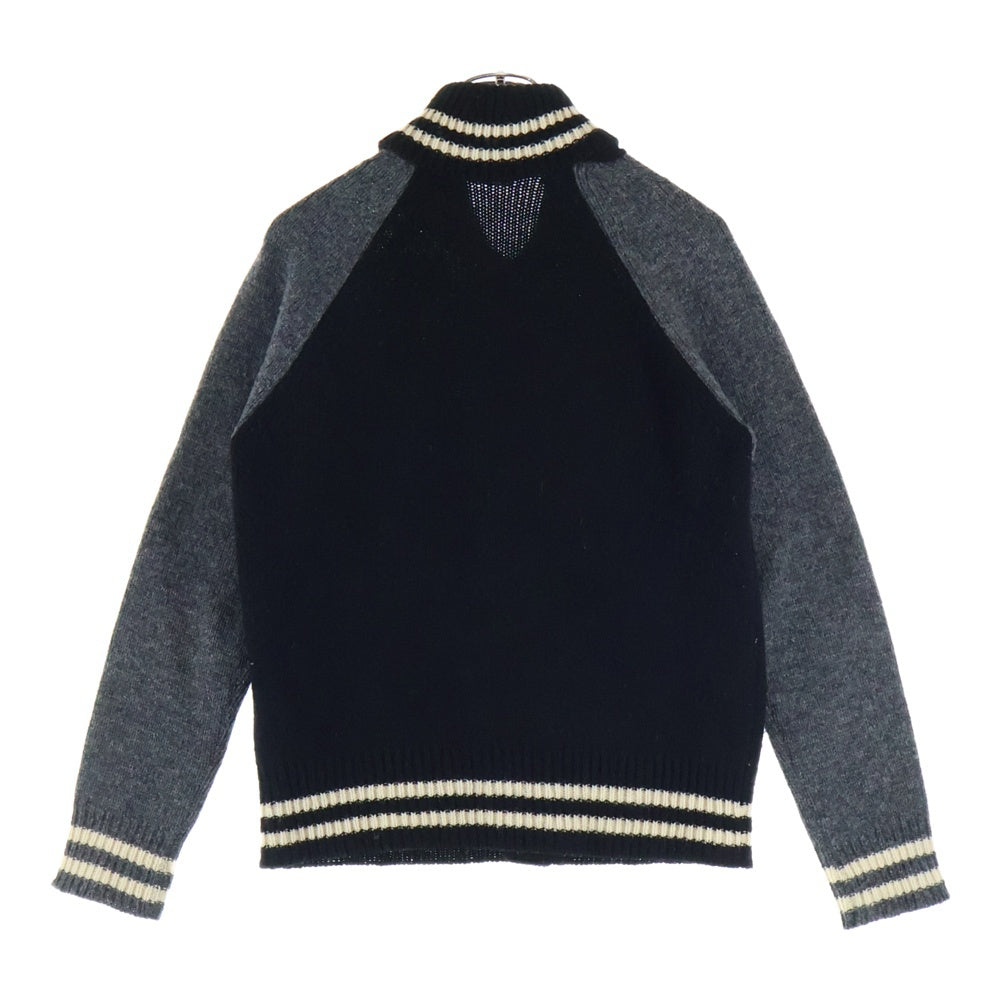JUNYA WATANABE COMME des GARCONS(ジュンヤワタナベ コムデギャルソン) 11AW カウチン ニットスタジャン ブラック/グレー WH-N017