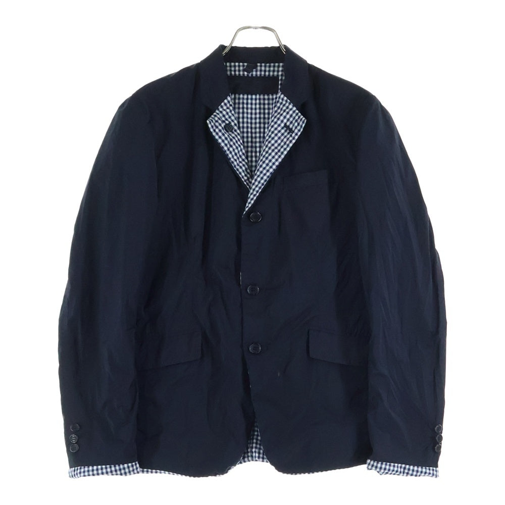 COMME des GARCONS HOMME(コムデギャルソンオム) 16SS 裏地ギンガムチェック ナイロンジャケット ブラック HQ-J035