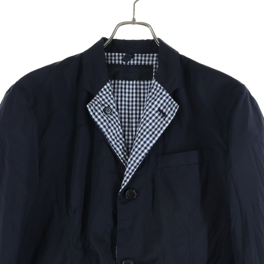 COMME des GARCONS HOMME(コムデギャルソンオム) 16SS 裏地ギンガムチェック ナイロンジャケット ブラック HQ-J035