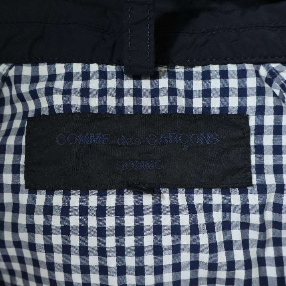 COMME des GARCONS HOMME(コムデギャルソンオム) 16SS 裏地ギンガムチェック ナイロンジャケット ブラック HQ-J035