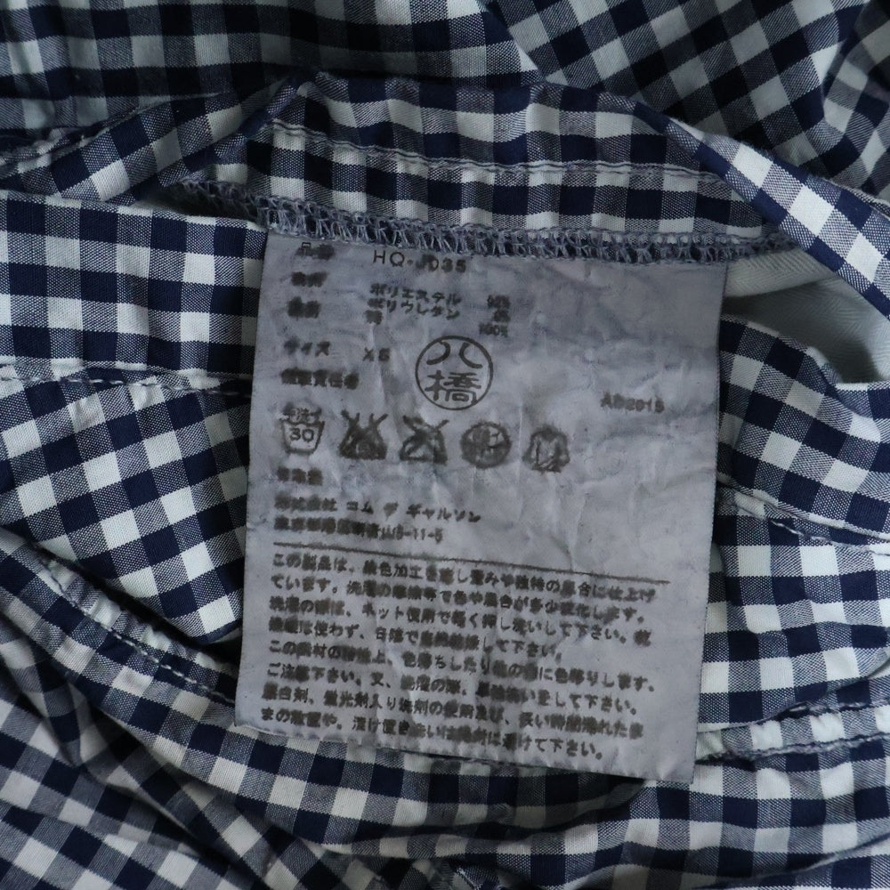 COMME des GARCONS HOMME(コムデギャルソンオム) 16SS 裏地ギンガムチェック ナイロンジャケット ブラック HQ-J035