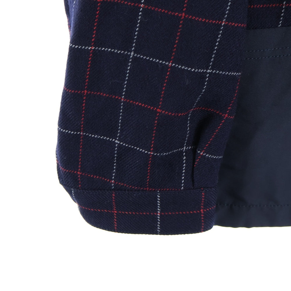 COMME des GARCONS HOMME(コムデギャルソンオム) 20AW ウール ジップアップ チェックジャケット ネイビー HF-J015
