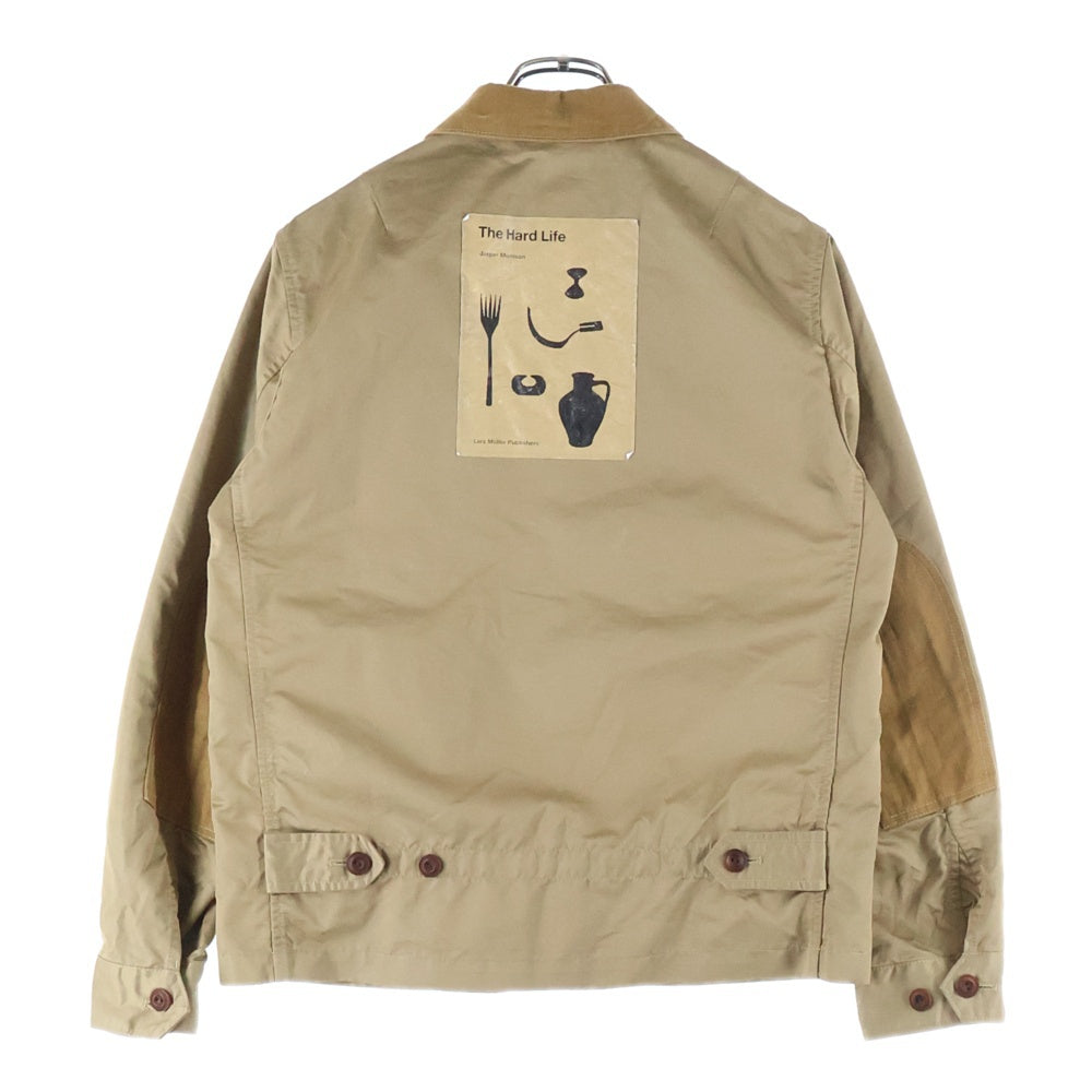 JUNYA WATANABE COMME des GARCONS(ジュンヤワタナベ コムデギャルソン) 21SS×ジャスパーモリソン 襟ヘリンボーン エルボーパッチ ジップアップジャケット ブラウン WG-J009
