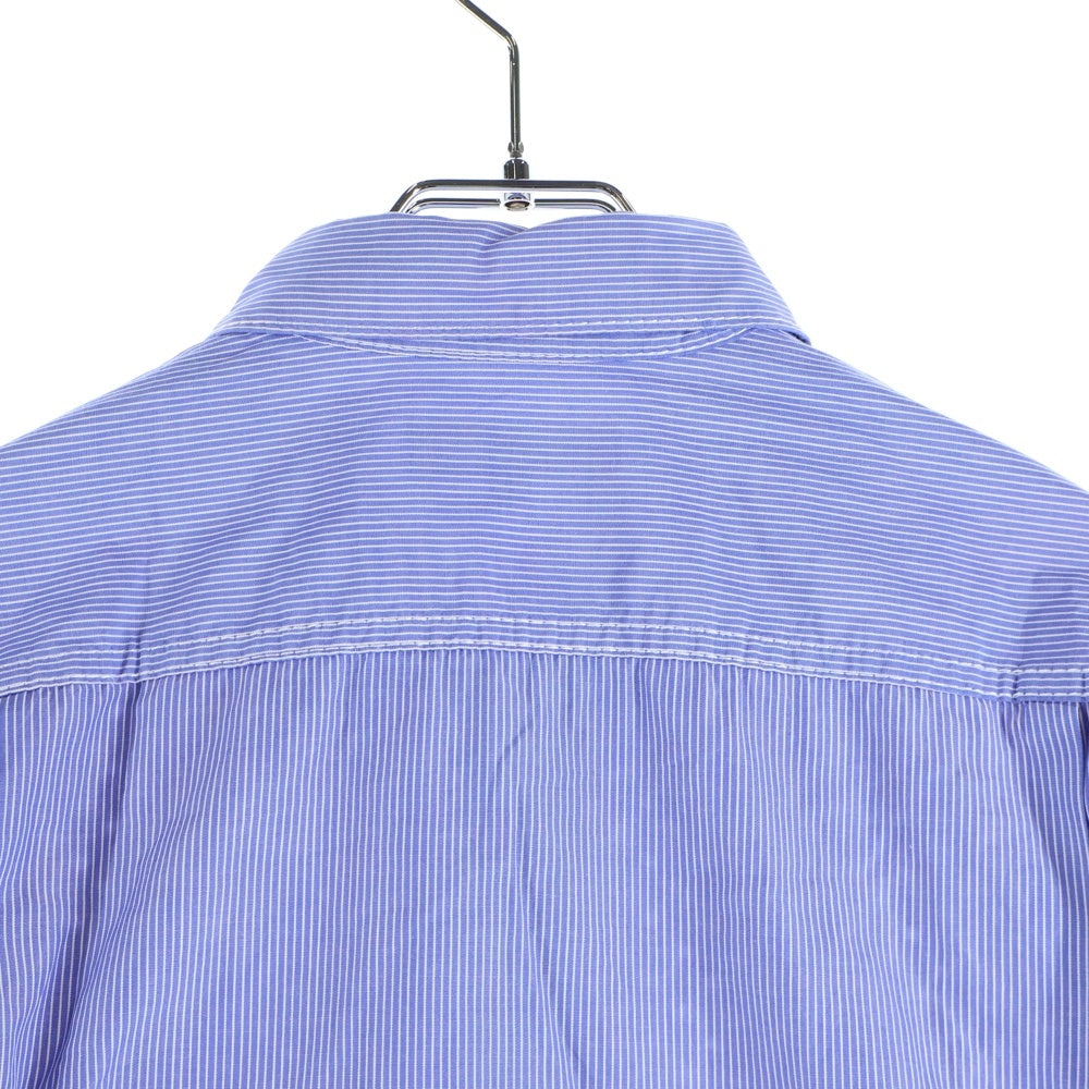 COMME des GARCONS HOMME(コムデギャルソンオム) 11SS ドット キュプラキュプラ ストライプ 長袖シャツ ライトブルー/ボルドー HH-B001