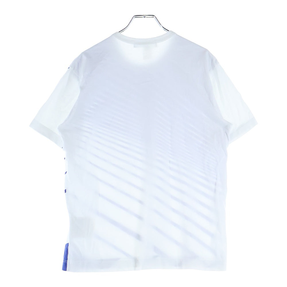COMME des GARCONS SHIRT(コムデギャルソンシャツ) 17SS バイアスストライプ クルーネック 半袖Tシャツ カットソー ブルー/ホワイト S25112