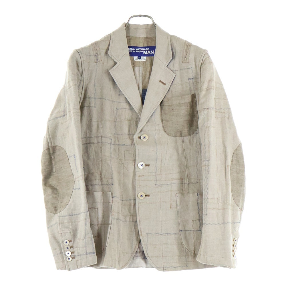 JUNYA WATANABE COMME des GARCONS(ジュンヤワタナベ コムデギャルソン) 16SS パッチワーク リネン テーラードジャケット ベージュ WQ-J004