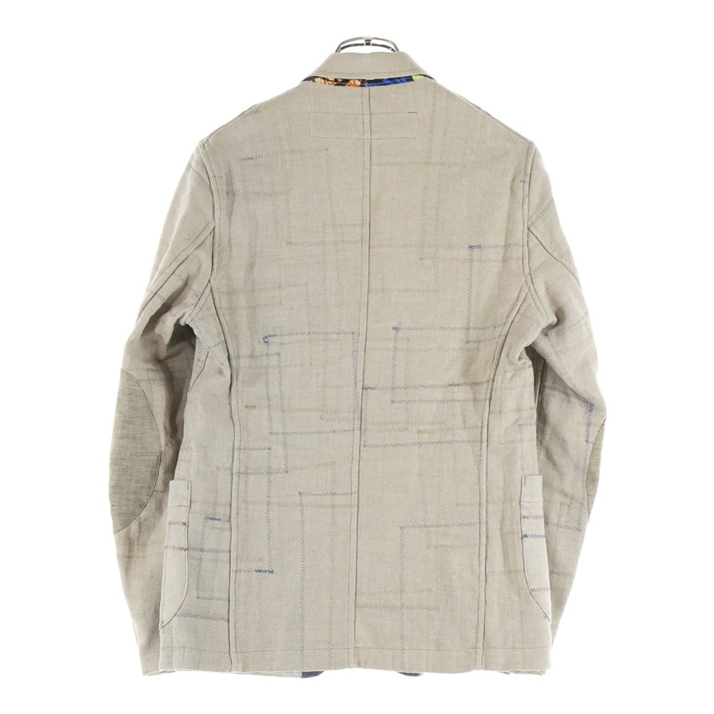 JUNYA WATANABE COMME des GARCONS(ジュンヤワタナベ コムデギャルソン) 16SS パッチワーク リネン テーラードジャケット ベージュ WQ-J004