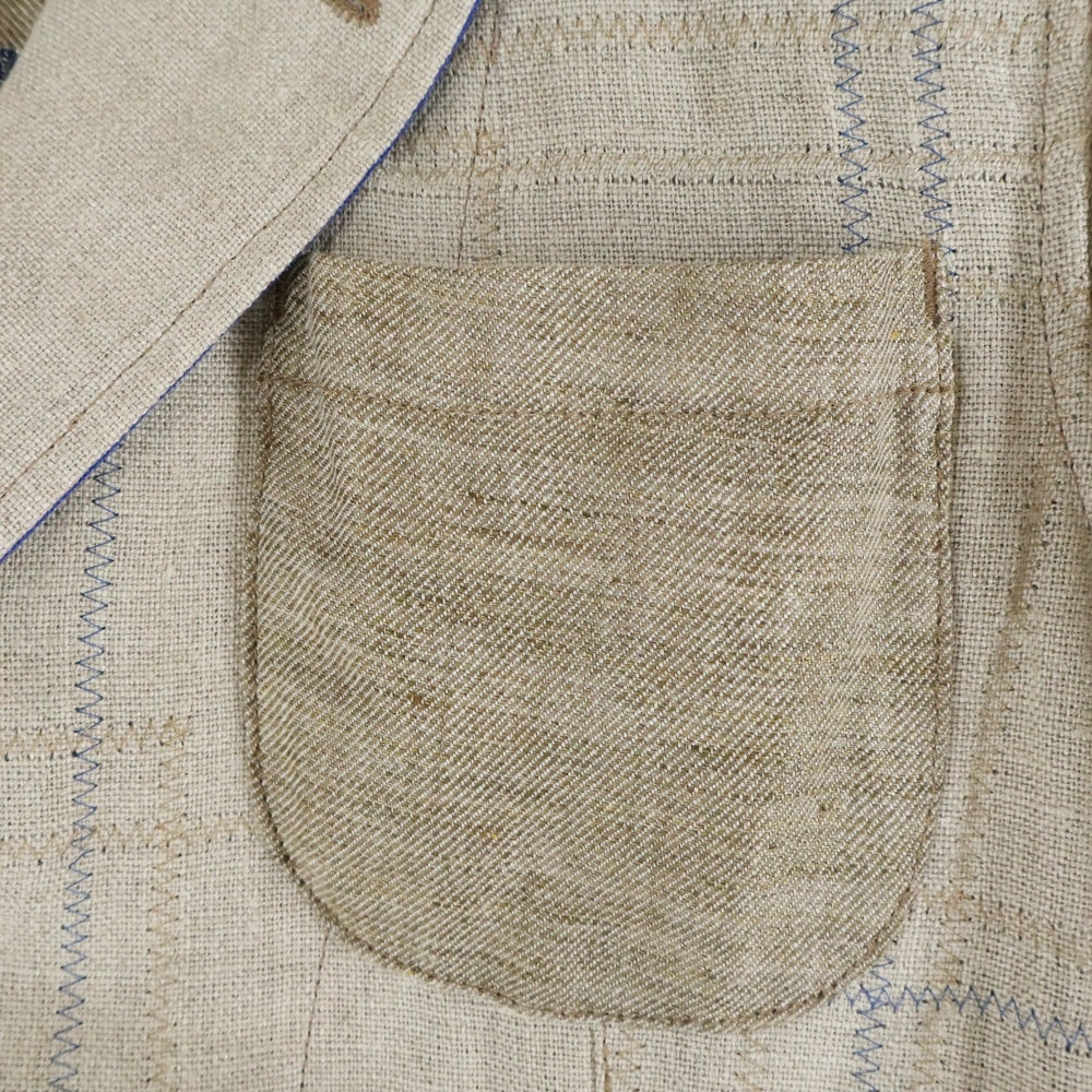 JUNYA WATANABE COMME des GARCONS(ジュンヤワタナベ コムデギャルソン) 16SS パッチワーク リネン テーラードジャケット ベージュ WQ-J004