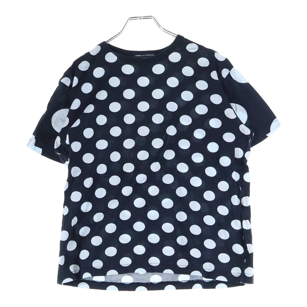 COMME des GARCONS HOMME(コムデギャルソンオム) 17SS ドット柄 コットン半袖Tシャツ ブラック HS-T013