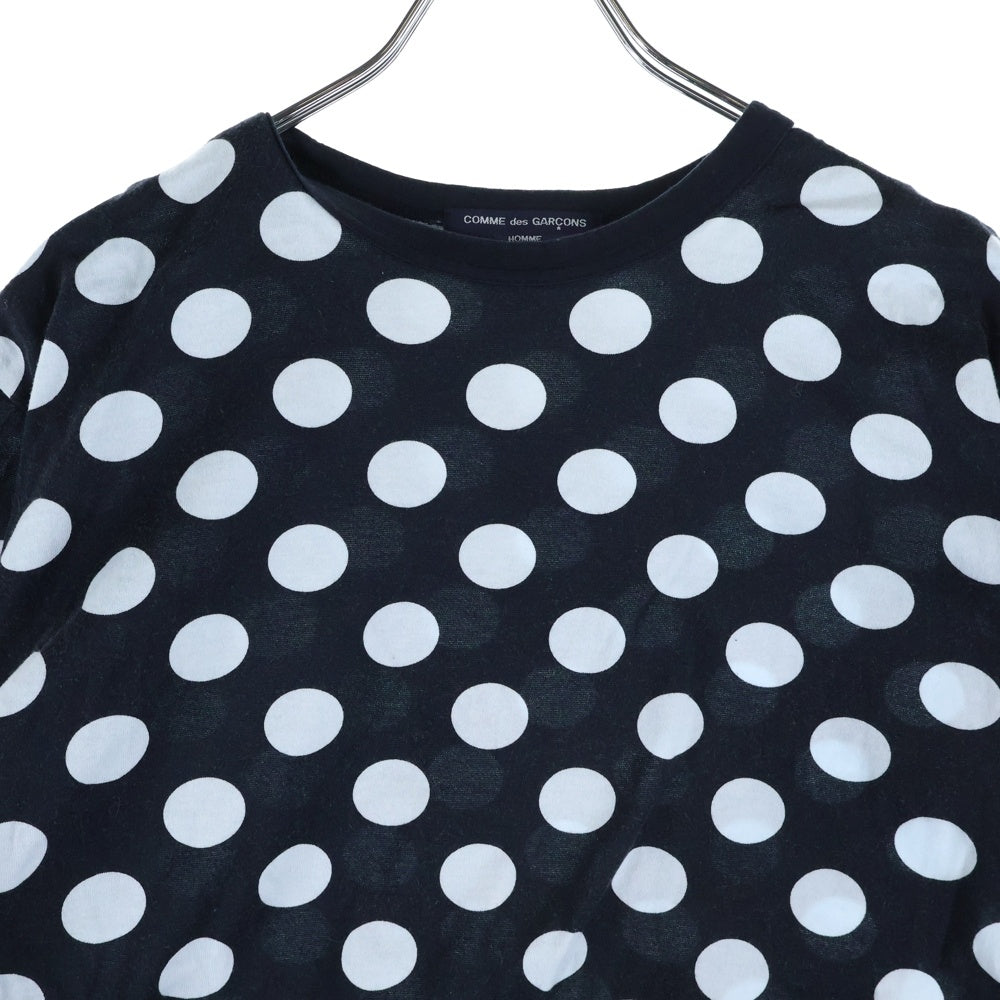 COMME des GARCONS HOMME(コムデギャルソンオム) 17SS ドット柄 コットン半袖Tシャツ ブラック HS-T013