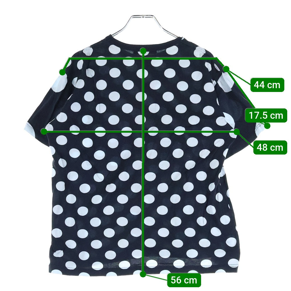 COMME des GARCONS HOMME(コムデギャルソンオム) 17SS ドット柄 コットン半袖Tシャツ ブラック HS-T013