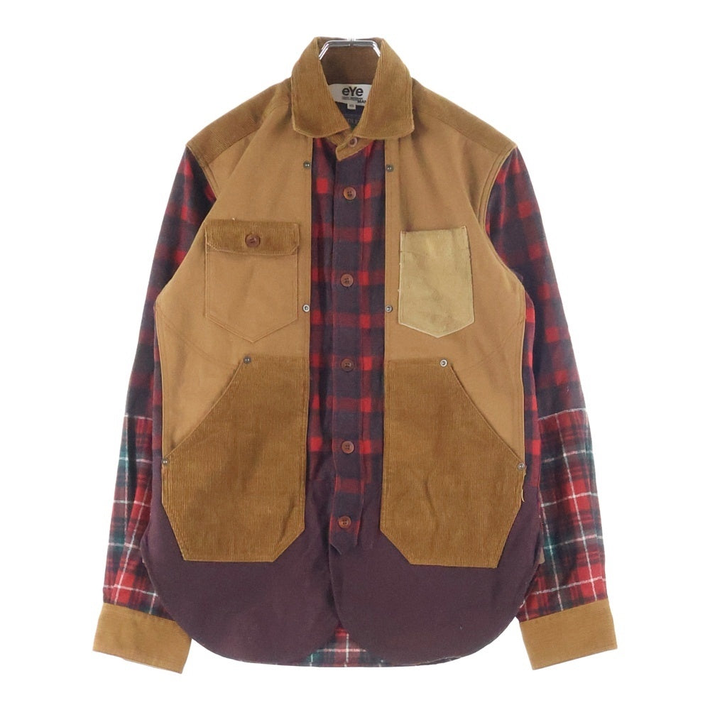 eYe COMME des GARCONS JUNYA WATANABE MAN(アイ コム デ ギャルソン ジュンヤ ワタナベ マン) 12AW×PENDLETON ペンドルトン 再構築ハンティングシャツ ブラウン WJ-B902