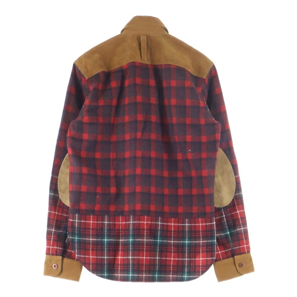 eYe COMME des GARCONS JUNYA WATANABE MAN(アイ コム デ ギャルソン ジュンヤ ワタナベ マン) 12AW×PENDLETON ペンドルトン 再構築ハンティングシャツ ブラウン WJ-B902