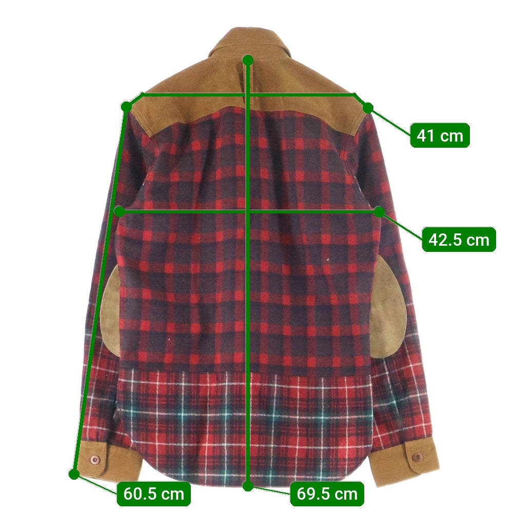 eYe COMME des GARCONS JUNYA WATANABE MAN(アイ コム デ ギャルソン ジュンヤ ワタナベ マン) 12AW×PENDLETON ペンドルトン 再構築ハンティングシャツ ブラウン WJ-B902