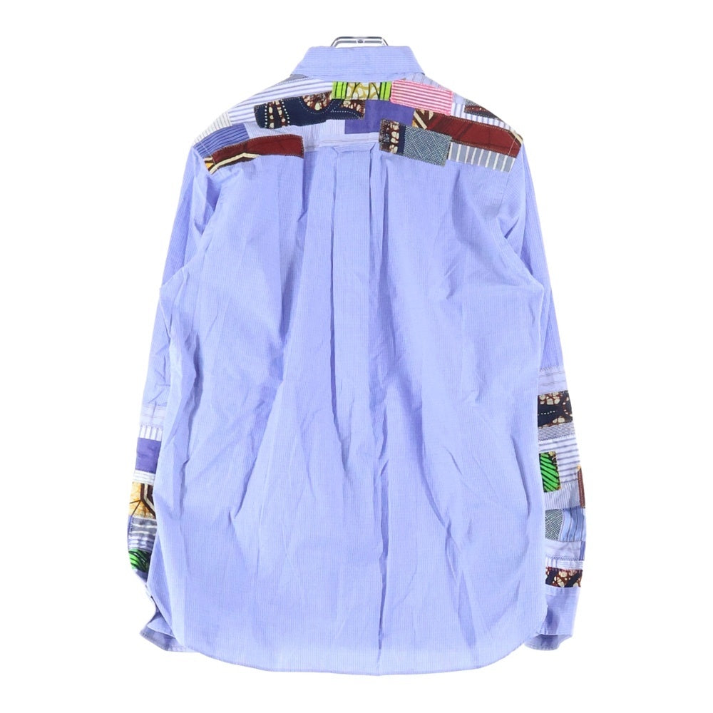 JUNYA WATANABE COMME des GARCONS(ジュンヤワタナベ コムデギャルソン) 16SS パッチワーク チェック 長袖シャツ ブルー WQ-B005