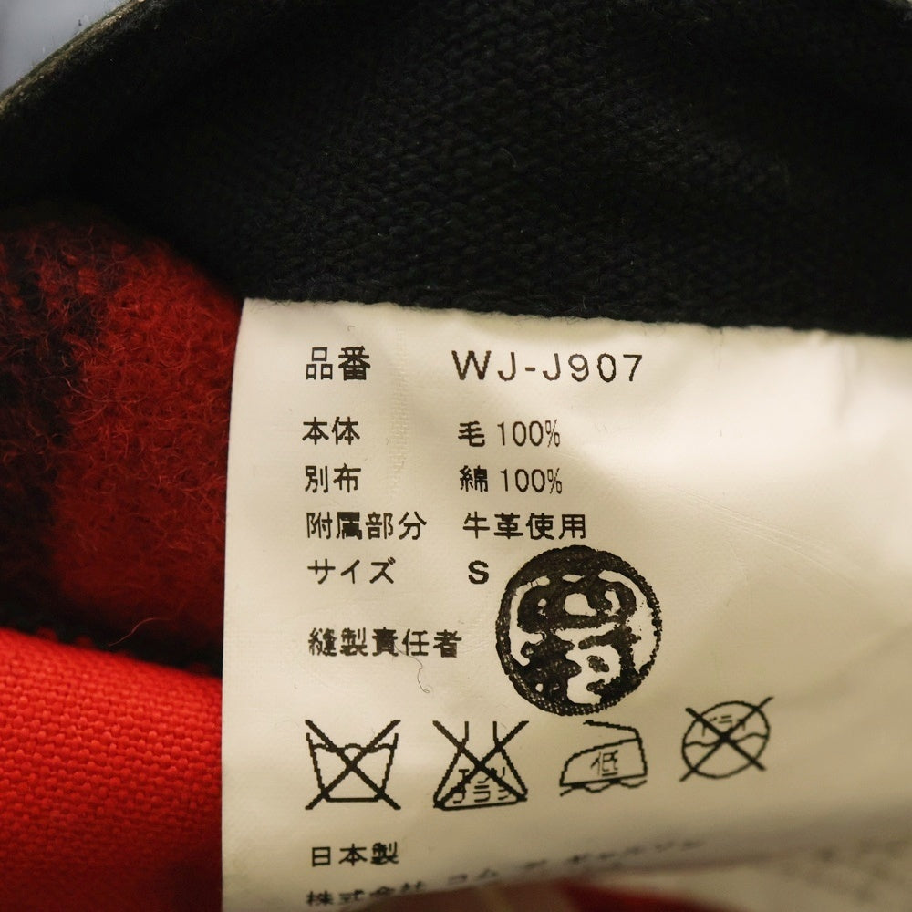 eYe COMME des GARCONS JUNYA WATANABE MAN(アイ コム デ ギャルソン ジュンヤ ワタナベ マン) 12AW×FILSON GARMENT レザー切り替え チェックウールジャケット ブラック/レッド WJ-J907