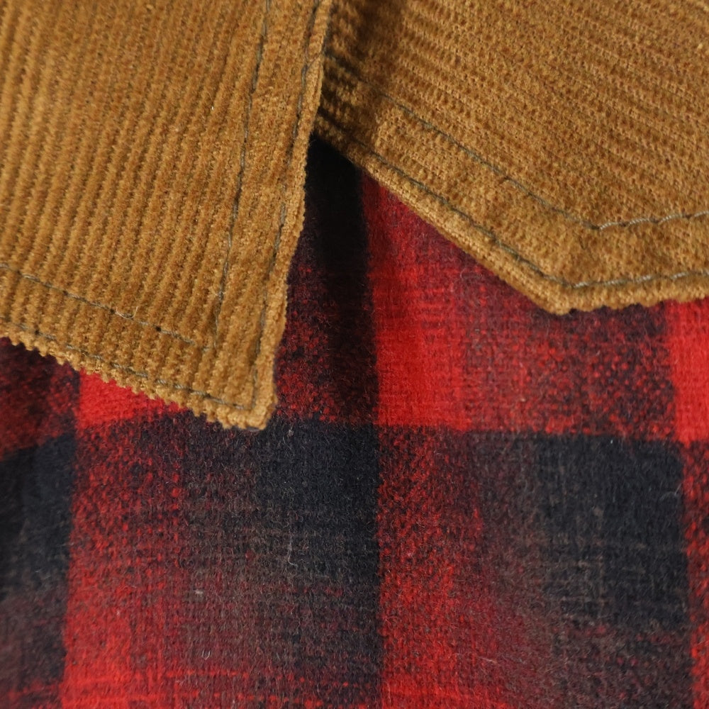 eYe COMME des GARCONS JUNYA WATANABE MAN(アイ コム デ ギャルソン ジュンヤ ワタナベ マン) 14AW×PENDLETON ペンドルトン ウール コーデュロイ チェック 長袖シャツ レッド WN-B906
