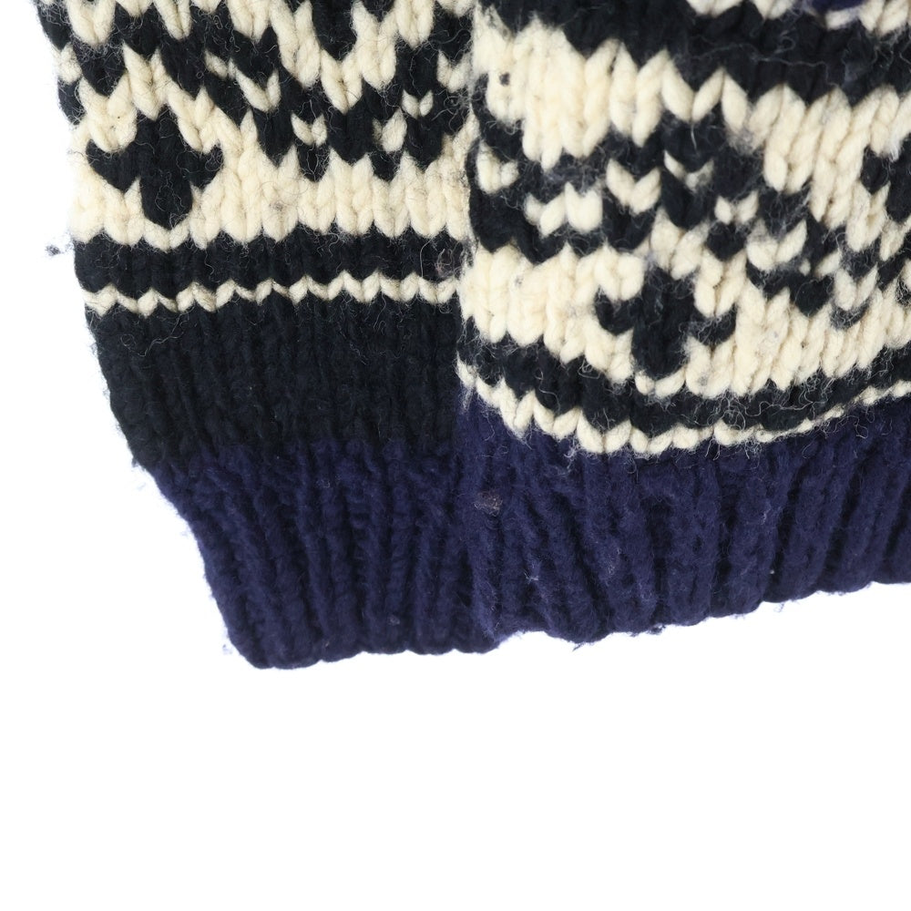 JUNYA WATANABE COMME des GARCONS(ジュンヤワタナベ コムデギャルソン) 17AW カウチンジップアップニットセーター オオカミ ネイビー WT-N001