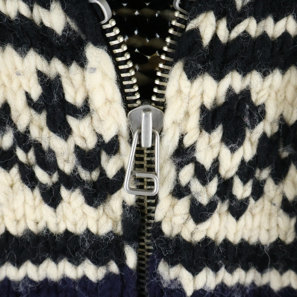 JUNYA WATANABE COMME des GARCONS(ジュンヤワタナベ コムデギャルソン) 17AW カウチンジップアップニットセーター オオカミ ネイビー WT-N001