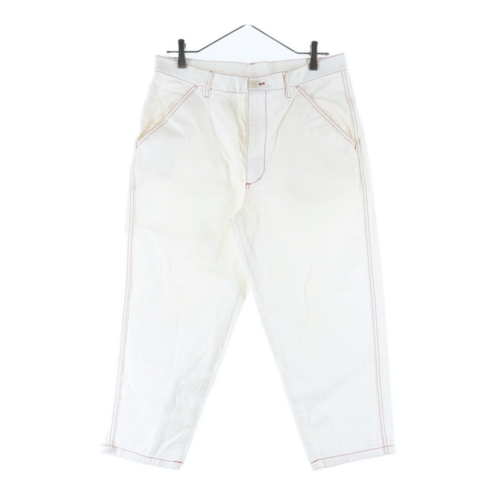 COMME des GARCONS SHIRT BOY(コムデギャルソンシャツボーイ) 19SS ジップフライ ステッチデザイン パンツ ホワイト S27939