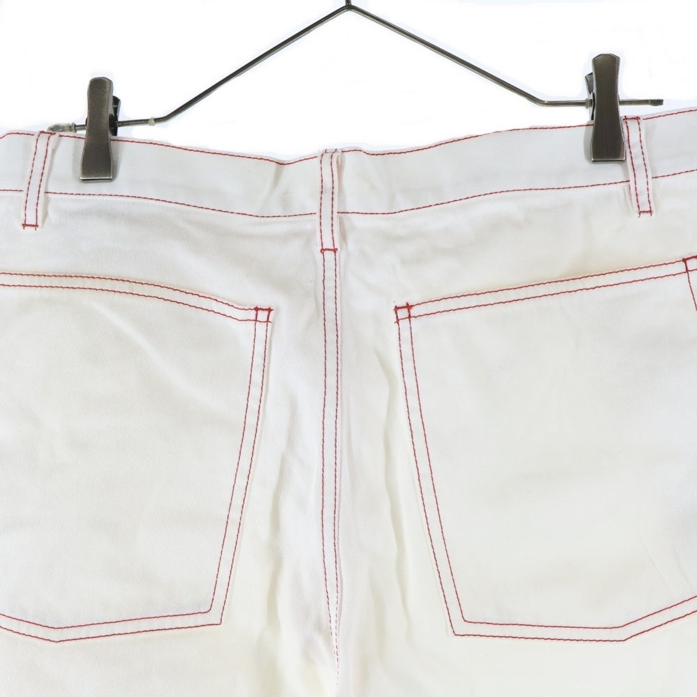 COMME des GARCONS SHIRT BOY(コムデギャルソンシャツボーイ) 19SS ジップフライ ステッチデザイン パンツ ホワイト S27939