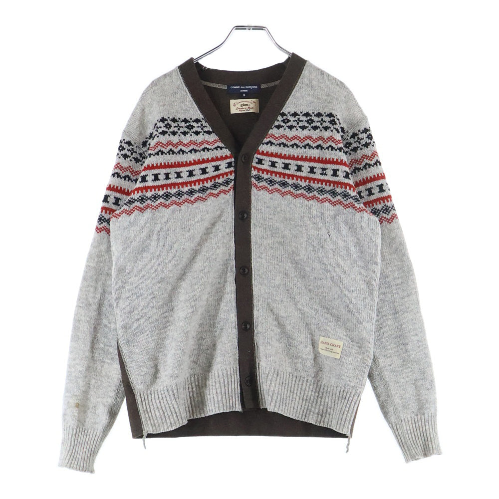 COMME des GARCONS HOMME(コムデギャルソンオム) 14AW×gim ジム ニットカーディガン グレー HN-T031