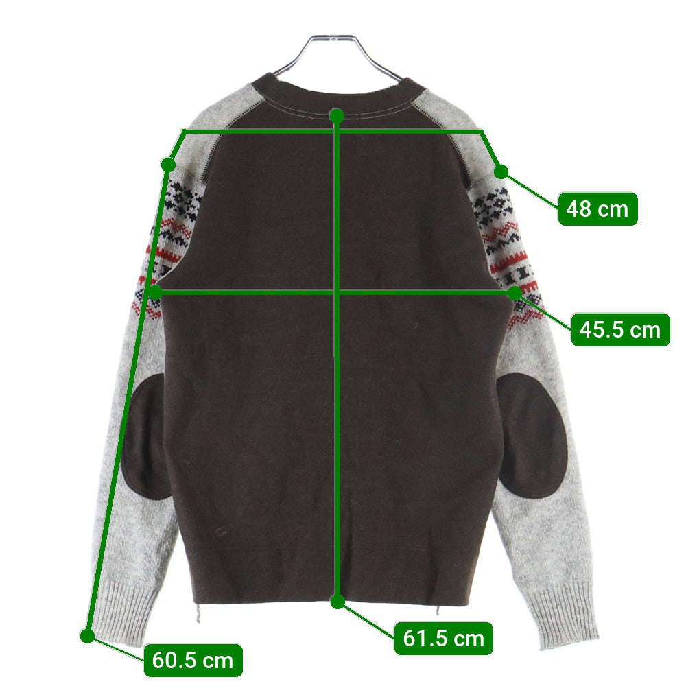 COMME des GARCONS HOMME(コムデギャルソンオム) 14AW×gim ジム ニットカーディガン グレー HN-T031