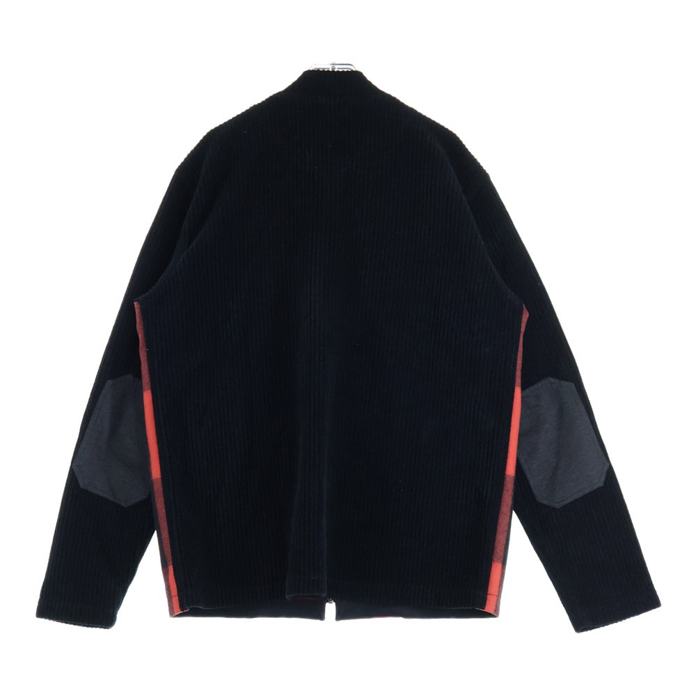 JUNYA WATANABE COMME des GARCONS(ジュンヤワタナベ コムデギャルソン) 21AW チェック柄 アーム切り替え ジップアップジャケット レッド WH-T022